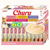 Inaba Cat Churu Purée, okusi s tuno – 60 x 14 g