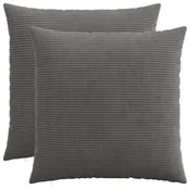 vidaXL Prevleka za blazino 2 pcs HEERLEN Temno siva 65 x 65 cm