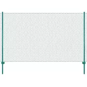 Ograda od žicane mreže sa stupovima celicna 25 x 1,5 m zelena