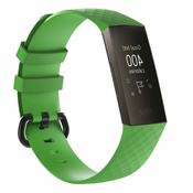 BStrap Silicone Diamond (Small) pašček za Fitbit Charge 3/4, green