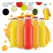 shumee 5x steklenica KUBUŚ za sok 750 ml + pokrovček za steklenico soka