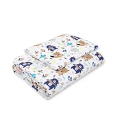 Bobono Komplet otroške posteljnine s polnilom, 2 kosa, 75x100cm NEWBORN - temno modri medvedki