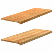 Prozorske klupice 2 kom svijetlosmeđe 110x40x2 cm masivne hrast