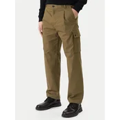 HUGO Hlače iz tkanine Craysen 50553180 Zelena Straight Fit