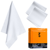 K&F 3pcs* Microfiber Cleaning cloth Kit, 15*15cm, White, Dry, in vacuum