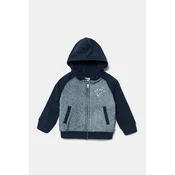 Dukserica za bebe Levis TROMPE LOEIL DENIM HOODIE boja: tamno plava, s kapuljacom, s uzorkom, 6EM394