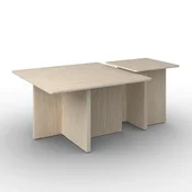 Bessagi Home Klubska Miza Lucca, Krem Barve, 2-Delni Set