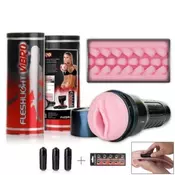 Fleshlight - masturbator vagina s vibro funkcijom - ružicasta