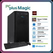 PCPLUS Magic Ryzen 7 5700G 16GB 1TB Windows 11 Home tipkovnica miška namizni računalnik