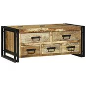 vidaXL klubska miza 90x50x38 cm Trden les Grob mango