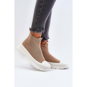 Womens slip-on sock shoes, brown Ilanae
