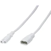 LogiLink Napajalni podaljševalni kabel [1x vtič za male aparate C8 - 1x vtičnica za male aparate C7] 2 m bela LogiLink