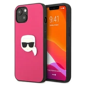 Ovitek Karl Lagerfeld Leather Ikonik za iPhone 13 mini, roza