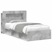 Vidaxl Posteljna konstrukcija s prostorom za shranjevanje 100 x 200 cm