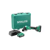 STALCO Akumulatorski kotni brusilnik AGS20-125BL, 2x 4Ah