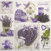 Serviete za decoupage Lavender Collage - 1 kos