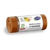 shumee STELLA Vrečke z ročaji za ločevanje odpadkov BIO 35L rjave 1 pakiranje - 20 kosov.