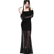 Ženska dolga obleka KILLSTAR - CATHEDRA - črna - KSRA015107