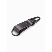 Ombre Mens key ring with snap hook - black
