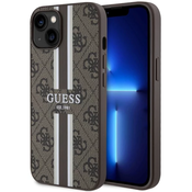 Guess iPhone 14 Plus 6,7 brown hardcase 4G Printed Stripes MagSafe (GUHMP14MP4RPSW)