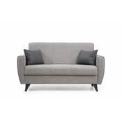 Atelier Del Sofa Raztegljiv kavč z dvema sedežema, Zaden - svetlo siva