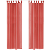 vidaXL Prosojne zavese 2 kosa 140x225 cm rdeče barve