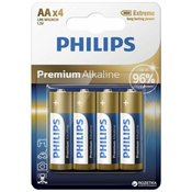 Philips baterije Premium Alkalne Blister AA, 4 komada