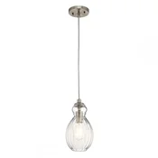 Elstead Lighting Elstead Riviera 1 viseča svetilka, brušen nikelj, E27, (22098111)