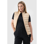 Womens Down Gilet With Collar 4F Beige 4FWAW24TVJ