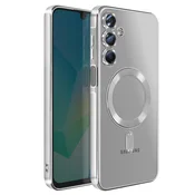 AVIZAR Ovitek za Samsung Galaxy A16, združljiv z MagSafe, s kromiranim robom, Srebrna, (5000189492)