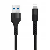 shumee Maxlife kabel mxuc-01 USB - Lightning 1,0 m 2A črn najlon