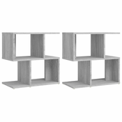 MAISON CHIC Nočna omarica - Nočna miza 2 kosa siva sonoma 50x30x51,5 cm konstruiran les, (21690520)