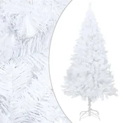 Vidaxl Umetna novoletna jelka z debelimi vejami bela 240 cm PVC