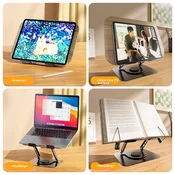 Beimo Stalak za laptop, 360° rotacija, Podesiv, Smeđi