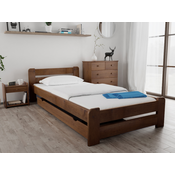 Postelja Laura 80 x 200 hrast Posteljno dno: Brez posteljnega dna, Vzmetnica: Vzmetnica Deluxe 10 cm