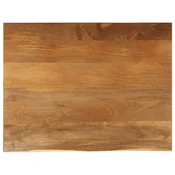 Vidaxl Mizna plošča z naravnim robom 90x80x3,8 cm trden mangov les