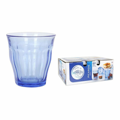 Duralex KOZAREC ZA VODO, SOK, PIJAČE, KALJENO STEKLO, MODER, GASTRO, 250 ML, 6 KOSOV