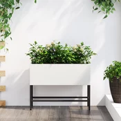 Povišeni Vrtni Planter Bijelo 60 x 26 x 48 cm Celik
