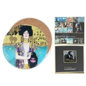 Carmani, keramični podstavek za skodelice, okrogel - G. Klimt/Judyta, Judith