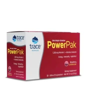 Trace Minerals Electrolyte Stamina Power Pak, vitamini in minerali, okus maline, 30 vrečk