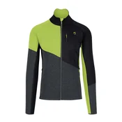 Karpos Federa jopa z zadrgo po celotni dolžini, leseno siva/črna/kislo limeta (XL)