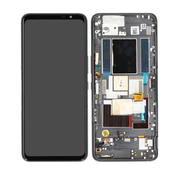 Asus ROG Phone 5s. 5s Pro ZS676KS - LCD zaslon + steklo na dotik + okvir (Black) - 90AI0091-R20020 Genuine Service Pack
