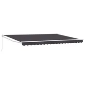 Vidaxl Vlečna tenda Antracit 4 x 2 m 100% poliester in aluminij