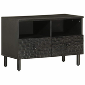 TV ormaric crni 70 x 33 x 46 cm od masivnog drva manga