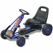 Gokart na Pedale z Nastavljivim Sedežem Modre Barve