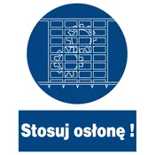 shumee ZNO-25 - Znak za varnost in zdravje pri delu - Uporabite ščit! 23x28