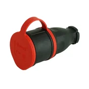 shumee Prenosna ravna vtičnica 16A 230V 2P+Z črna Schuko 1052
