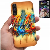 shumee ETUI ZA SAMSUNG A50 / A30S - ELEKTRIČNA KITARA, ROCK AND ROLL, KOVINSKI