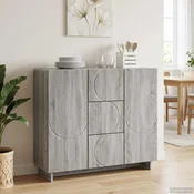 vidaXL Strani šal Siva Sonoma 85,5 x 31 x 75 cm Inženirski les
