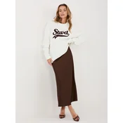 Ženska ecru bluza prevelike velikosti